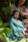 Fuzzy Caterpillars - Hooded Kid Beach Towels