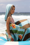 Fuzzy Caterpillars - Hooded Kid Beach Towels