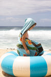 Fuzzy Caterpillars - Hooded Kid Beach Towels