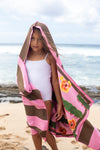 Fuzzy Caterpillars - Hooded Kid Beach Towels