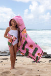 Fuzzy Caterpillars - Hooded Kid Beach Towels